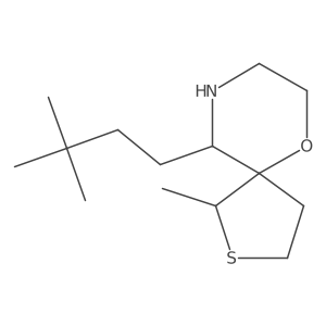 10-(3,3-Dimethylbutyl)-1-methyl-6-oxa-2-thia-9-azaspiro[4.5]decane结构式