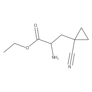 Ethyl 2-amino-3-(1-cyanocyclopropyl)propanoate结构式