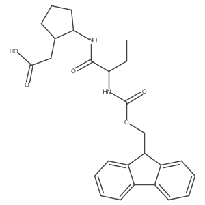 2-{2-[2-({[(9H-fluoren-9-yl)methoxy]carbonyl}amino)butanamido]cyclopentyl}acetic acid Structure