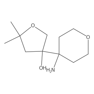 3-(4-Aminooxan-4-yl)-5,5-dimethyloxolan-3-ol结构式