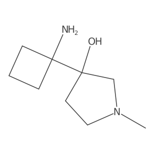 3-(1-Aminocyclobutyl)-1-methylpyrrolidin-3-ol Structure