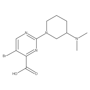 5-Bromo-2-[3-(dimethylamino)piperidin-1-yl]pyrimidine-4-carboxylic acid Structure