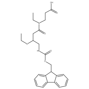 3-[3-ethoxy-N-ethyl-4-({[(9H-fluoren-9-yl)methoxy]carbonyl}amino)butanamido]propanoic acid Structure