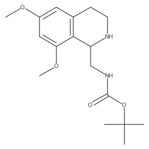 tert-butyl N-[(6,8-dimethoxy-1,2,3,4-tetrahydroisoquinolin-1-yl)methyl]carbamate结构式