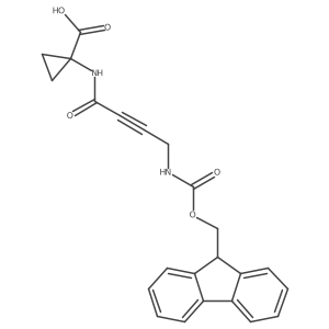 1-[4-({[(9H-fluoren-9-yl)methoxy]carbonyl}amino)but-2-ynamido]cyclopropane-1-carboxylic acid结构式