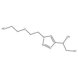 1-{1-[2-(2-hydroxyethoxy)ethyl]-1H-1,2,3-triazol-4-yl}ethane-1,2-diol结构式