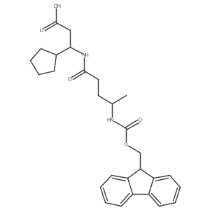 3-cyclopentyl-3-[4-({[(9H-fluoren-9-yl)methoxy]carbonyl}amino)pentanamido]propanoic acid Structure