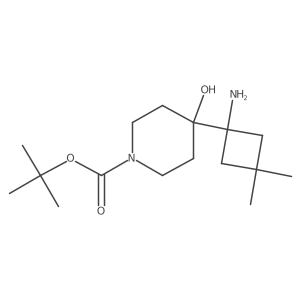 Tert-butyl 4-(1-amino-3,3-dimethylcyclobutyl)-4-hydroxypiperidine-1-carboxylate Structure