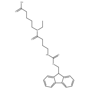 5-[N-ethyl-4-({[(9H-fluoren-9-yl)methoxy]carbonyl}amino)butanamido]pentanoic acid Structure
