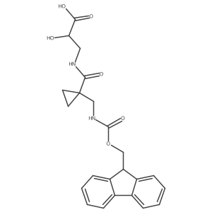 3-({1-[({[(9H-fluoren-9-yl)methoxy]carbonyl}amino)methyl]cyclopropyl}formamido)-2-hydroxypropanoic acid结构式