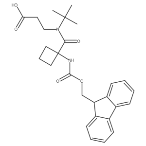 3-{N-tert-butyl-1-[1-({[(9H-fluoren-9-yl)methoxy]carbonyl}amino)cyclobutyl]formamido}propanoic acid结构式