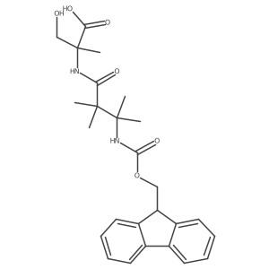 2-[3-({[(9H-fluoren-9-yl)methoxy]carbonyl}amino)-2,2,3-trimethylbutanamido]-3-hydroxy-2-methylpropanoic acid结构式
