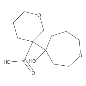 3-(4-Hydroxyoxepan-4-yl)oxane-3-carboxylic acid Structure