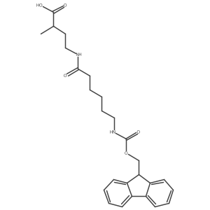 4-[6-({[(9H-fluoren-9-yl)methoxy]carbonyl}amino)hexanamido]-2-methylbutanoic acid Structure