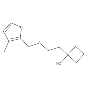 1-(2-{[(3-Methylfuran-2-yl)methyl]sulfanyl}ethyl)cyclobutan-1-ol Structure