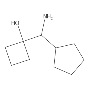 1-[Amino(cyclopentyl)methyl]cyclobutan-1-ol结构式
