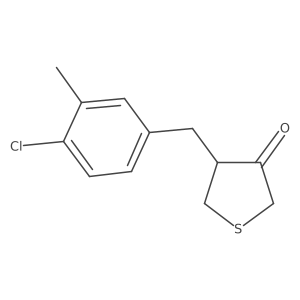 4-[(4-Chloro-3-methylphenyl)methyl]thiolan-3-one Structure
