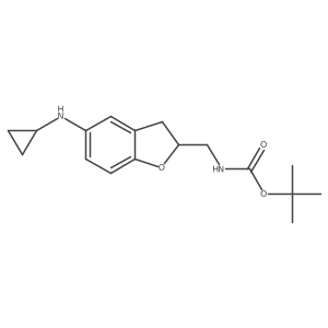 tert-butyl N-{[5-(cyclopropylamino)-2,3-dihydro-1-benzofuran-2-yl]methyl}carbamate Structure