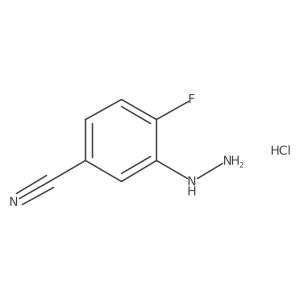 4-Fluoro-3-hydrazinylbenzonitrile hydrochloride结构式