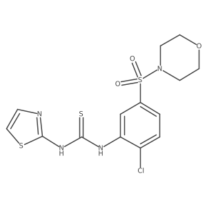 1-(2-Chloro-5-morpholin-4-ylsulfonylphenyl)-3-(1,3-thiazol-2-yl)thiourea结构式