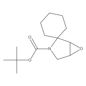 Tert-butyl 6-oxa-3-azaspiro[bicyclo[3.1.0]hexane-2,1'-cyclohexane]-3-carboxylate结构式