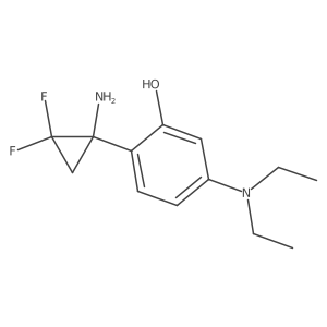 2-(1-Amino-2,2-difluorocyclopropyl)-5-(diethylamino)phenol Structure