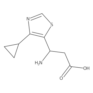 3-Amino-3-(4-cyclopropyl-1,3-thiazol-5-yl)propanoic acid Structure