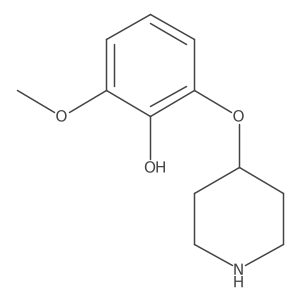 2-Methoxy-6-(piperidin-4-yloxy)phenol Structure