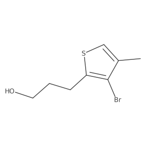 3-(3-Bromo-4-methylthiophen-2-yl)propan-1-ol结构式
