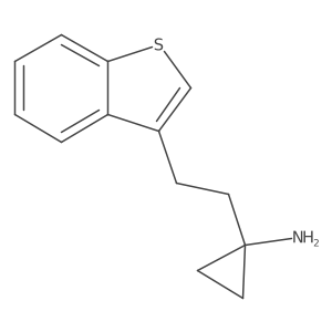 1-[2-(1-Benzothiophen-3-yl)ethyl]cyclopropan-1-amine结构式