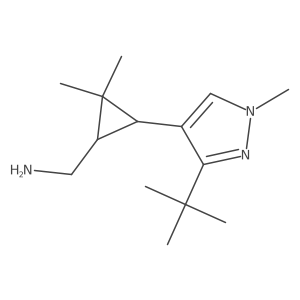 [3-(3-tert-butyl-1-methyl-1H-pyrazol-4-yl)-2,2-dimethylcyclopropyl]methanamine Structure
