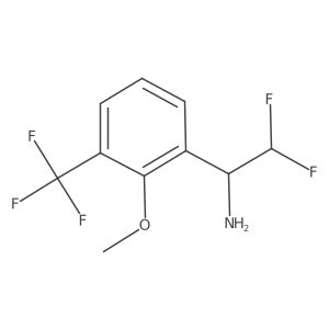 2,2-Difluoro-1-[2-methoxy-3-(trifluoromethyl)phenyl]ethan-1-amine Structure