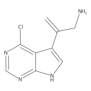 2-{4-chloro-7H-pyrrolo[2,3-d]pyrimidin-5-yl}prop-2-en-1-amine Structure