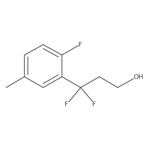 3,3-Difluoro-3-(2-fluoro-5-methylphenyl)propan-1-ol结构式