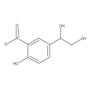 1-(4-Hydroxy-3-nitrophenyl)ethane-1,2-diol结构式