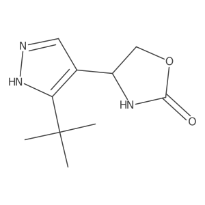 4-(3-tert-butyl-1H-pyrazol-4-yl)-1,3-oxazolidin-2-one结构式