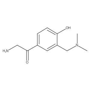 2-Amino-1-{3-[(dimethylamino)methyl]-4-hydroxyphenyl}ethan-1-one Structure