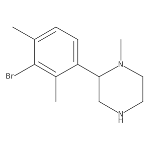 2-(3-Bromo-2,4-dimethylphenyl)-1-methylpiperazine Structure