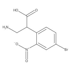 3-Amino-2-(4-bromo-2-nitrophenyl)propanoic acid结构式