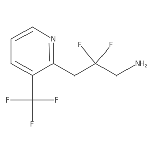 2,2-Difluoro-3-[3-(trifluoromethyl)pyridin-2-yl]propan-1-amine结构式