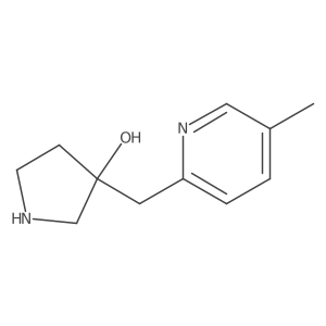 3-[(5-Methylpyridin-2-yl)methyl]pyrrolidin-3-ol结构式