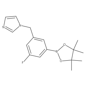1-(3-Fluoro-5-(4,4,5,5-tetramethyl-1,3,2-dioxaborolan-2-yl)benzyl)-1H-imidazole Structure