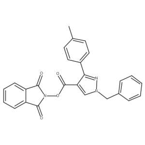 1,3-dioxo-2,3-dihydro-1H-isoindol-2-yl 1-benzyl-3-(4-methylphenyl)-1H-pyrazole-4-carboxylate结构式