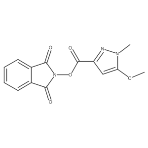 1,3-dioxo-2,3-dihydro-1H-isoindol-2-yl 5-methoxy-1-methyl-1H-pyrazole-3-carboxylate结构式