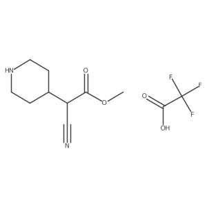 Methyl 2-cyano-2-piperidin-4-ylacetate;2,2,2-trifluoroacetic acid Structure