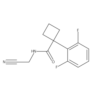 N-(Cyanomethyl)-1-(2,6-difluorophenyl)cyclobutane-1-carboxamide结构式