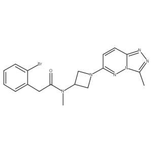 2-(2-bromophenyl)-N-methyl-N-(1-(3-methyl-[1,2,4]triazolo[4,3-b]pyridazin-6-yl)azetidin-3-yl)acetamide结构式