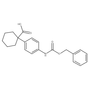 1-(4-{[(Benzyloxy)carbonyl]amino}phenyl)cyclohexane-1-carboxylic acid结构式