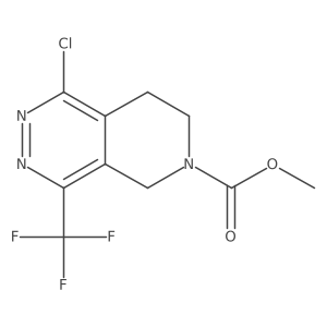 Methyl 1-chloro-4-(trifluoromethyl)-7,8-dihydro-5H-pyrido[3,4-d]pyridazine-6-carboxylate结构式