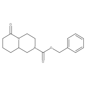 (S)-6-Oxo-octahydro-pyrido[1,2-a]pyrazine-2-carboxylic acid benzyl ester结构式